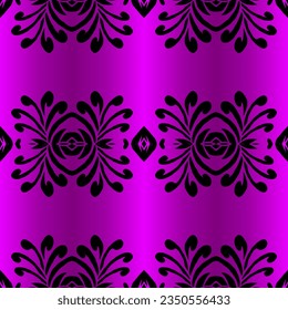 Beautiful rainbow gradient colour seamless batik ethnic dayak ornament for fashion textile pattern background 