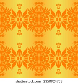 Schöne Farbvariante mit Regenbogen, nahtlose Blumenlinie Art Batik Ethnische Dayak-Ornament für Modetextilmuster-Hintergrund 
