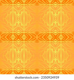 Hermoso color gradiente arcoíris sin fisuras flor línea de arte batik étnico dayak adorno para el fondo de moda de patrón textil 