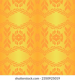Hermoso color gradiente arcoíris sin fisuras flor línea de arte batik étnico dayak adorno para el fondo de moda de patrón textil 