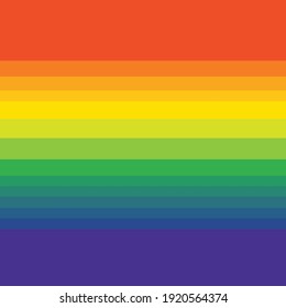 Beautiful Rainbow Horizontal Stripe Artwork Square