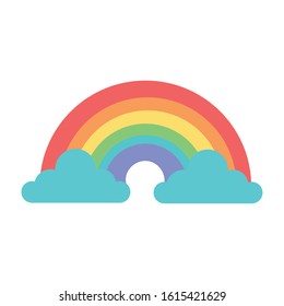 beautiful rainbow nature isolated icon vector illustration design