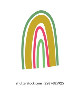 Beautiful rainbow on white background