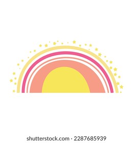 Beautiful rainbow on white background
