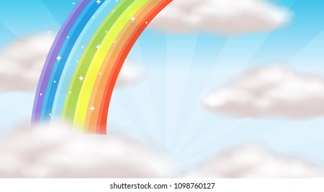 Una bella ilustración del cielo arco iris