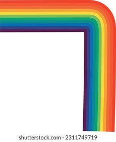 Hermosas rayas arcoiris vectoriales editables aisladas en fondo blanco