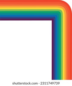 Schöne Regenbogenstreifen, Vektorgrafik bearbeitet, einzeln auf weißem Hintergrund