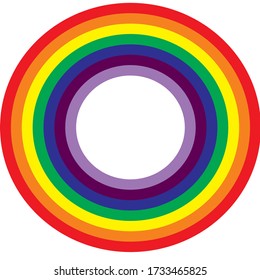Hermoso diseño de arte vectorial arco iris