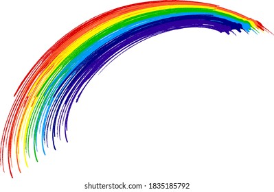 beautiful rainbow vector with brush