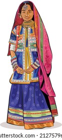 beautiful rajasthani girl in traditional dress