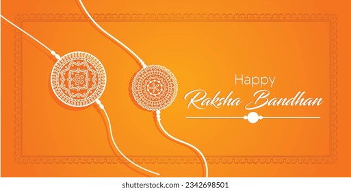 beautiful Rakhi for Indian festival Raksha Bandhan poster Vector 