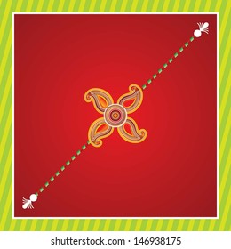 Beautiful Rakhi on Colourful Backgrounds. Vector Illustration. Eps 10