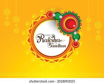 Beautiful Rakhi Traditional Background Design with Frame for Raksha Bandhan Festival. svg