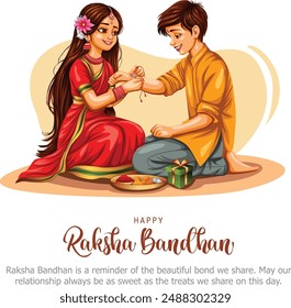  hermosa raksha bandhan festival tarjeta de felicitación India. diseño de Ilustración vectorial abstracto editable