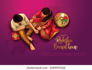  beautiful raksha bandhan festival greeting card India. editable greeting abstract vector illustration design