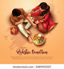  beautiful raksha bandhan festival greeting card India. editable greeting abstract vector illustration design