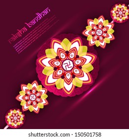 Beautiful Raksha bandhan festival rakhi background vector illustration