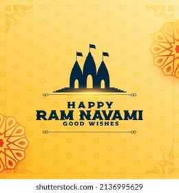 beautiful ram navami festival wishes card background