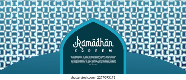 Schöner Ramadan Banner Vector Design islamische Ornamente im arabischen Stil mit schöner Dekoration und Mubarak islamischen Fasting Jahreszeit