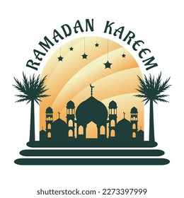 Beautiful ramadan greeting card vector illustration design
