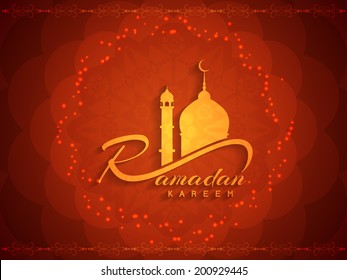 Beautiful ramadan kareem background design. vector illustration