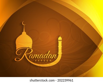 Beautiful ramadan kareem background design. vector illustration