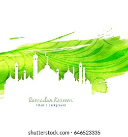 Beautiful Ramadan Kareem background with mosque