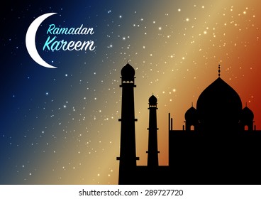 Beautiful ramadan kareem background. Vector illustration