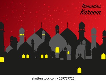 Beautiful ramadan kareem background. Vector illustration