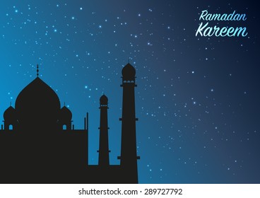 Beautiful ramadan kareem background. Vector illustration
