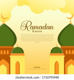 Beautiful ramadan kareem eid al fitri Free Vector