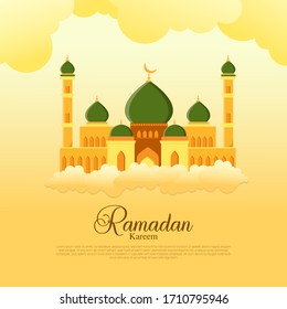 Beautiful ramadan kareem eid al fitri Free Vector