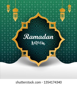 Beautiful Ramadan Kareem greeting card template, design for Muslim festival celebrations, posters, sales, invitations, banners. Vector