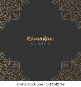 beautiful ramadan kareem greeting card design