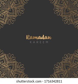 beautiful ramadan kareem greeting card design