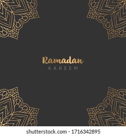 beautiful ramadan kareem greeting card design