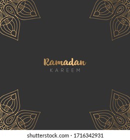 beautiful ramadan kareem greeting card design