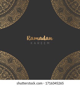 beautiful ramadan kareem greeting card design
