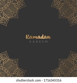beautiful ramadan kareem greeting card design