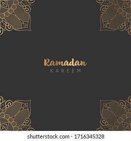 beautiful ramadan kareem greeting card design