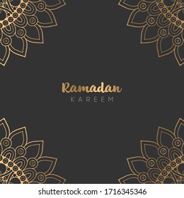 beautiful ramadan kareem greeting card design
