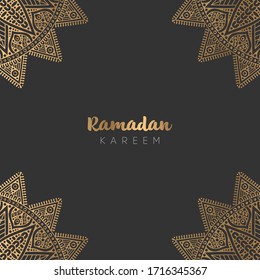 beautiful ramadan kareem greeting card design