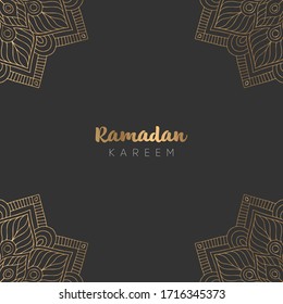 beautiful ramadan kareem greeting card design