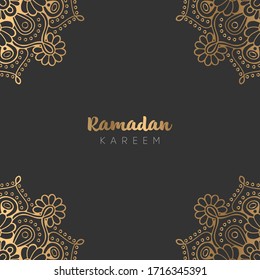 beautiful ramadan kareem greeting card design