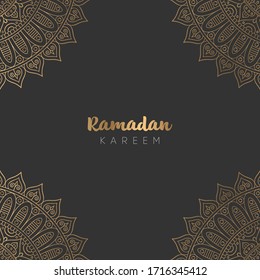beautiful ramadan kareem greeting card design