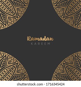 beautiful ramadan kareem greeting card design