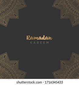 beautiful ramadan kareem greeting card design