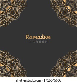 beautiful ramadan kareem greeting card design