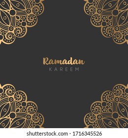 beautiful ramadan kareem greeting card design