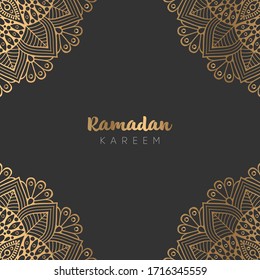 beautiful ramadan kareem greeting card design